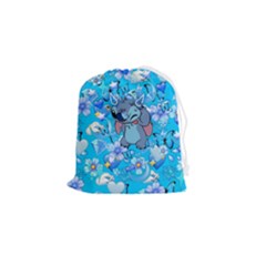 Blue Stitch Aesthetic Drawstring Pouch (small) by Salman4z