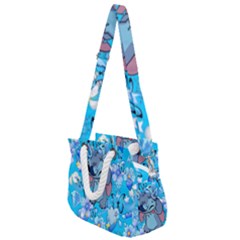 Blue Stitch Aesthetic Rope Handles Shoulder Strap Bag by Salman4z