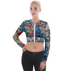 80 s Cartoons Cartoon Masters Of The Universe Long Sleeve Cropped Velvet Jacket by Salman4z