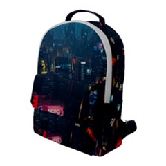 Cityscape Digital Art Flap Pocket Backpack (large) by Salman4z