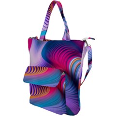 Colorful 3d Waves Creative Wave Waves Wavy Background Texture Shoulder Tote Bag by Salman4z