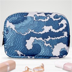 Waves Aesthetics Illustration Japanese Make Up Pouch (small) by Salman4z