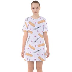 Medicine Sixties Short Sleeve Mini Dress by SychEva