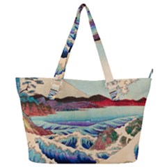 Wave Japanese Mount Fuji Woodblock Print Ocean Full Print Shoulder Bag by Salman4z