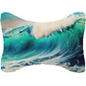 Tsunami Waves Ocean Sea Nautical Nature Water Art Ai Generated Seat Head Rest Cushion View1