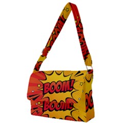 Explosion Boom Pop Art Style Full Print Messenger Bag (l) by Sudheng