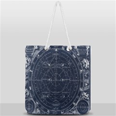 Vintage Astrology Poster Full Print Rope Handle Tote (large) by ConteMonfrey