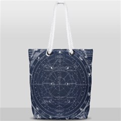 Vintage Astrology Poster Full Print Rope Handle Tote (small) by ConteMonfrey