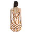 Orange Zebra Vibes Animal Print   Split Back Mini Dress  View2