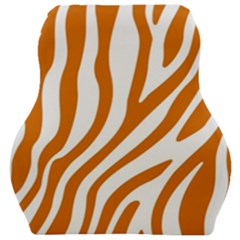 Orange Zebra Vibes Animal Print   Car Seat Velour Cushion  by ConteMonfrey