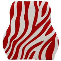 Red Zebra Vibes Animal Print  Car Seat Velour Cushion  by ConteMonfrey