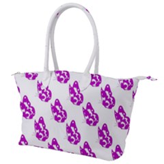 Purple Butterflies On Their Own Way  Canvas Shoulder Bag by ConteMonfrey