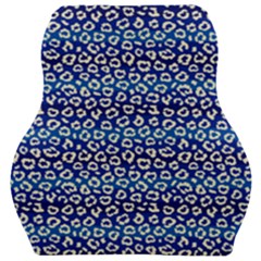 Animal Print - Blue - Leopard Jaguar Dots Small  Car Seat Velour Cushion  by ConteMonfrey