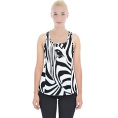 Animal Cute Pattern Art Zebra Piece Up Tank Top by Amaryn4rt