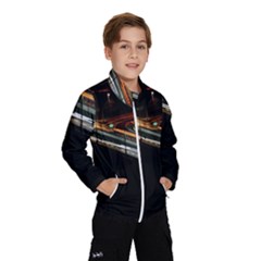 Highway Night Lighthouse Car Fast Kids  Windbreaker by Amaryn4rt