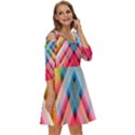 Graphics Colorful Colors Wallpaper Graphic Design Shoulder Cut Out Zip Up Dress View3