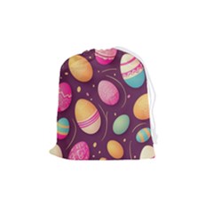 Easter Eggs Egg Drawstring Pouch (medium) by Ravend