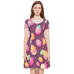 Easter Eggs Egg Inside Out Cap Sleeve Dress by Ravend