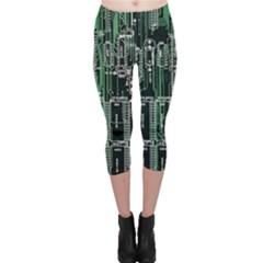 Printed Circuit Board Circuits Capri Leggings  by Celenk