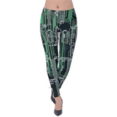 Printed Circuit Board Circuits Velvet Leggings by Celenk