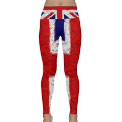 Union Jack Flag National Country Lightweight Velour Classic Yoga Leggings by Celenk