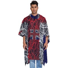 Union Jack Flag Uk Patriotic Men s Hooded Rain Ponchos by Celenk