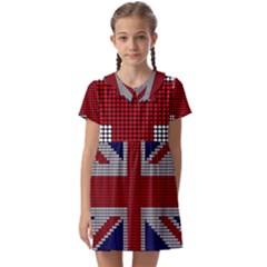 Union Jack Flag British Flag Kids  Asymmetric Collar Dress by Celenk