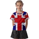 Union Jack Flag Uk Patriotic Kids  Front Cut Tee View1