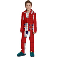 Union Jack Flag Uk Patriotic Kids  Long Sleeve Velvet Pajamas Set by Celenk