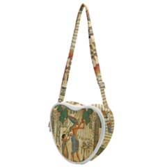 Egyptian Man Sun God Ra Amun Heart Shoulder Bag by Celenk