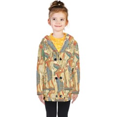 Egyptian Man Sun God Ra Amun Kids  Double Breasted Button Coat by Celenk