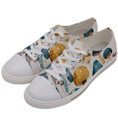 Mushroom Forest Fantasy Flower Nature Women s Low Top Canvas Sneakers by Uceng