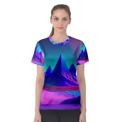 Fantasy Universe Art Wallpaper Artwork Women s Sport Mesh Tee by Uceng