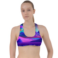 Fantasy Universe Art Wallpaper Artwork Criss Cross Racerback Sports Bra by Uceng