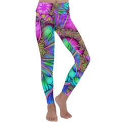 Abstract Art Psychedelic Experimental Kids  Lightweight Velour Classic Yoga Leggings by Uceng