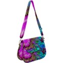 Abstract Art Psychedelic Experimental Saddle Handbag View1