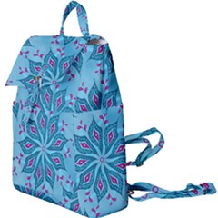 Flower Template Mandala Nature Blue Sketch Drawing Buckle Everyday Backpack by Uceng