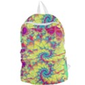 Fractal Spiral Abstract Background Vortex Yellow Foldable Lightweight Backpack View1