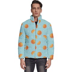 Oranges Pattern Men s Puffer Bubble Jacket Coat by SychEva