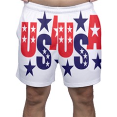 Usa Stars Fourth Of July Symbol America Usa Stars Men s Shorts by Wegoenart