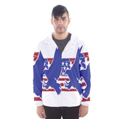 Usa Flag Eagle Symbol American Bald Eagle Country Men s Hooded Windbreaker by Wegoenart