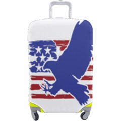 Usa Flag Eagle Symbol American Bald Eagle Country Luggage Cover (large) by Wegoenart