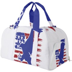 Usa Flag Eagle Symbol American Bald Eagle Country Burner Gym Duffel Bag by Wegoenart