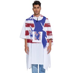 Usa Flag Eagle Symbol American Bald Eagle Country Men s Hooded Rain Ponchos by Wegoenart