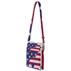 Yang Yin America Flag Abstract Art Asian Balance Multi Function Travel Bag by Wegoenart