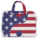 Yang Yin America Flag Abstract Art Asian Balance MacBook Pro 16  Double Pocket Laptop Bag  View1