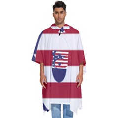 Yang Yin America Flag Abstract Art Asian Balance Men s Hooded Rain Ponchos by Wegoenart