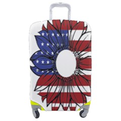 Us Flag Flower Sunshine Flag America Usa Luggage Cover (medium) by Wegoenart