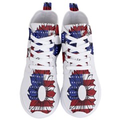 Us Flag Flower Sunshine Flag America Usa Women s Lightweight High Top Sneakers by Wegoenart