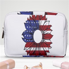 Us Flag Flower Sunshine Flag America Usa Make Up Pouch (medium) by Wegoenart